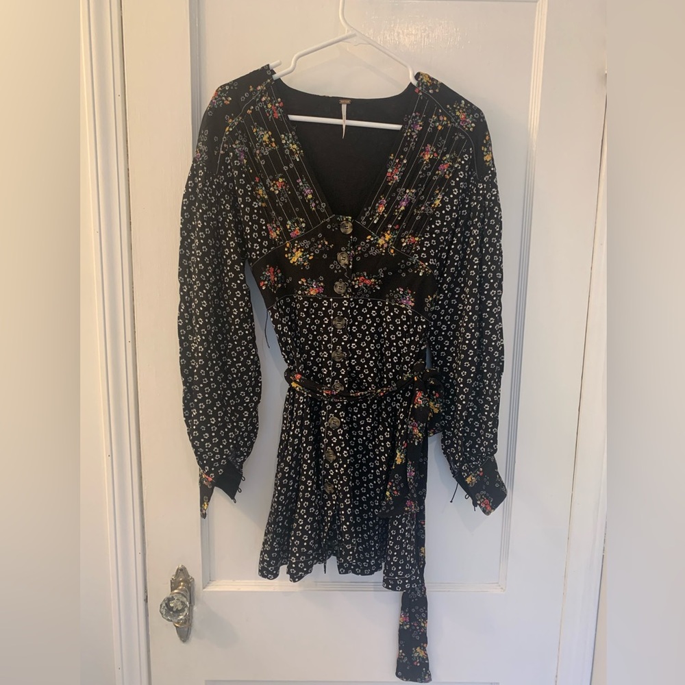 Free People button dress XS